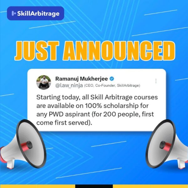 Empowering PWD Candidates: SkillArbitrage Offers Scholarships Worth INR 1 Crore!