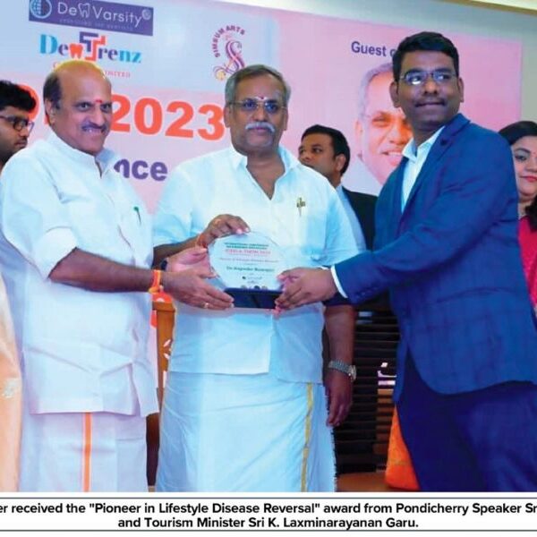 Renowned Lifestyle Physician Dr. Rajender Ramagiri Honored with Prestigious Awards for Diabetes Reversal