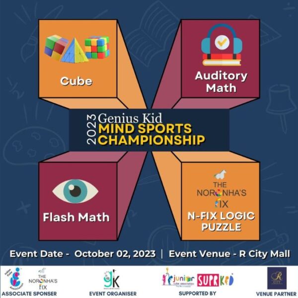Genius Kid Mind Sports National Championship Set to Ignite Minds on October 2nd, 2023, at R-city Mall, Mumbai