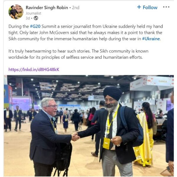 Ukraine War: Sikh community recognized for exemplary humanitarian efforts