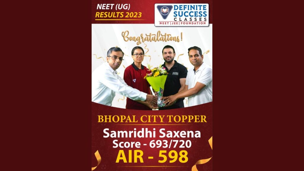 Definite Success Classes Celebrates Unprecedented NEET 2023 Outcomes in Bhopal