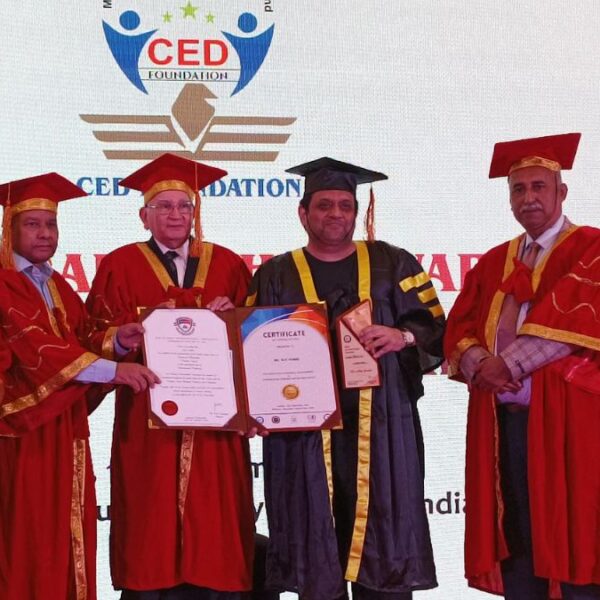 Dr Arif Habib honoured with Honorary PhD (HC) & Leadership Award at CED Foundation India & Bizox ET Now Event in New Delhi