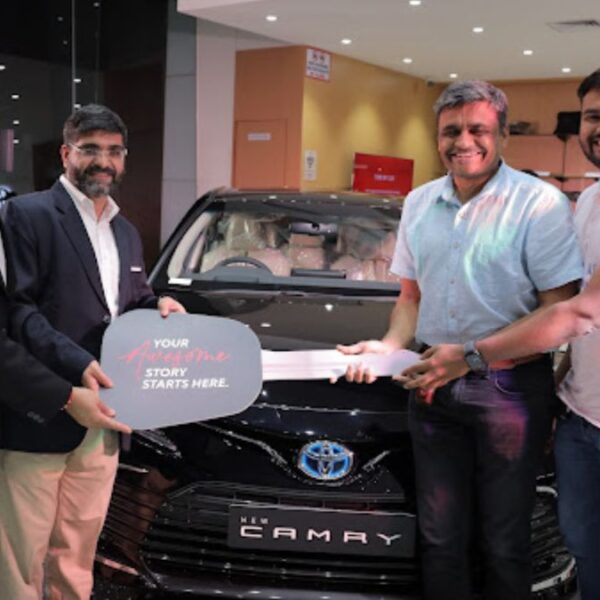 Toyota Camry, one of the world’s best-selling hybrid cars, showcased in Surat