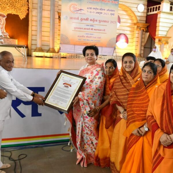 National Women Commission Chairperson Rekha Sharma honored with “Acharya Tulsi Karritva Award 2023” in Nandanvan, Mumbai