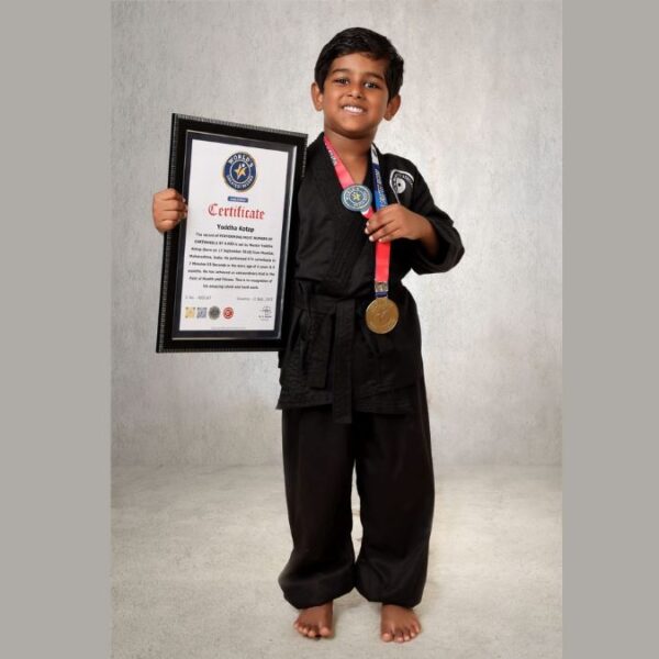 Yoddha Kotap sets a world record with World’s Greatest Records for the most cartwheels performed by a child