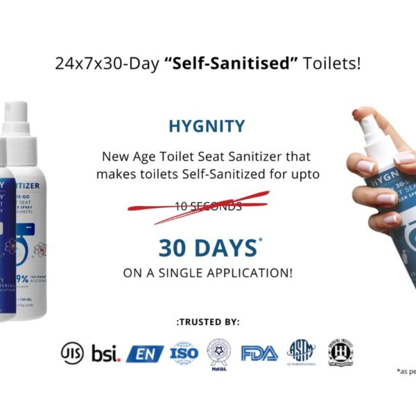 Hygnity – a new-age toilet seat sanitizer that offers 24x7x30-Day “self-sanitized” toilets!