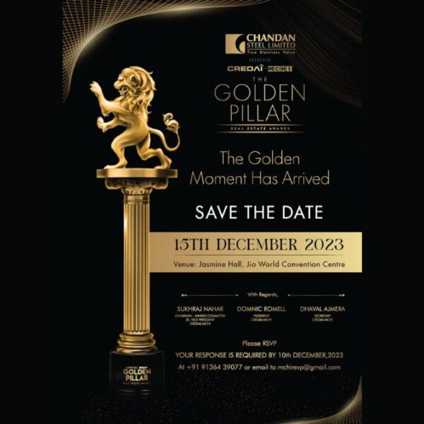 CREDAI-MCHI Golden Pillar Awards, THE “OSCARS” OF THE REAL ESTATE IS BACK