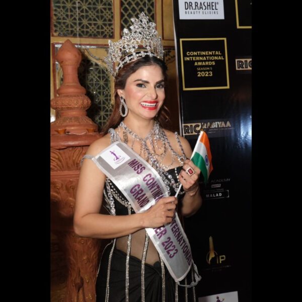 Actress Aastha Rawal crowned with Miss Continental International 2023