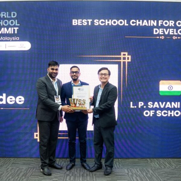 Dharmendra Savani receives PhD, LP Savani Group of Schools bags “Best Overall School Development” award