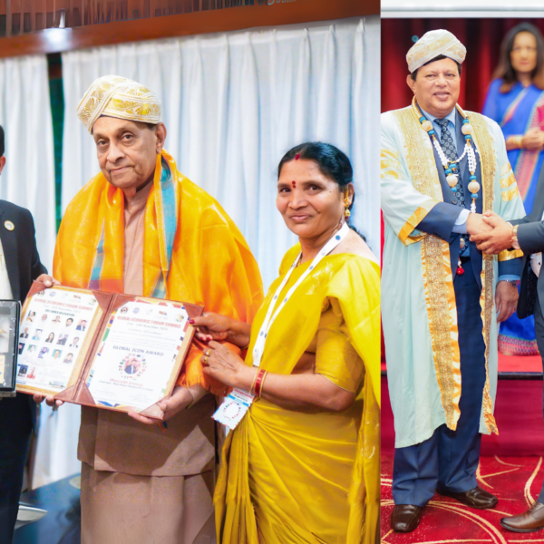 Real Vision Homes Chairman, Dr. Srinivas Naik Dharavath, Honored with Global Icon Award at G20 Summit in Colombo