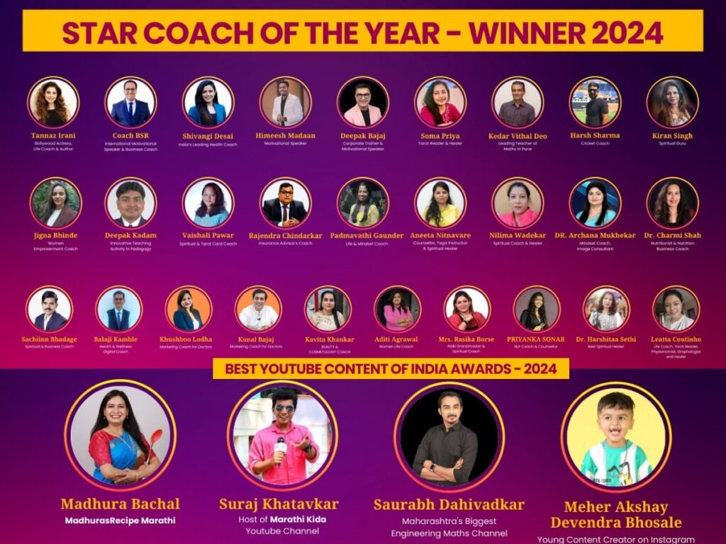 Success Unveiled: Star Coach of the Year Award – 2024 & Best YouTube Content Award – 2024