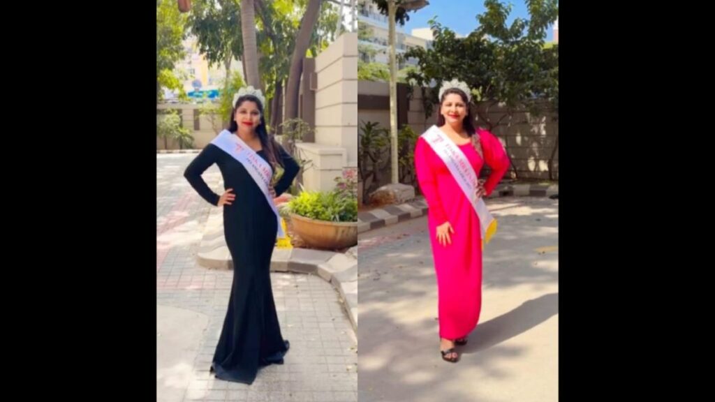 Deepti Swagat Irsale Won the title of Tiska Mrs. India Telangana 2023