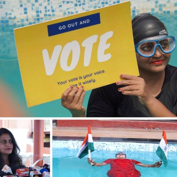 Trailblazer in Jala Yoga, Dr. Savitha Rani.M, Performed In a Special Session to Raise Awareness for Voting During General Elections