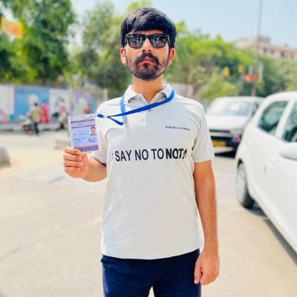 Championing democracy, Ravi Kiran Thilak Thatikonda garners attention with his unique voting initiative