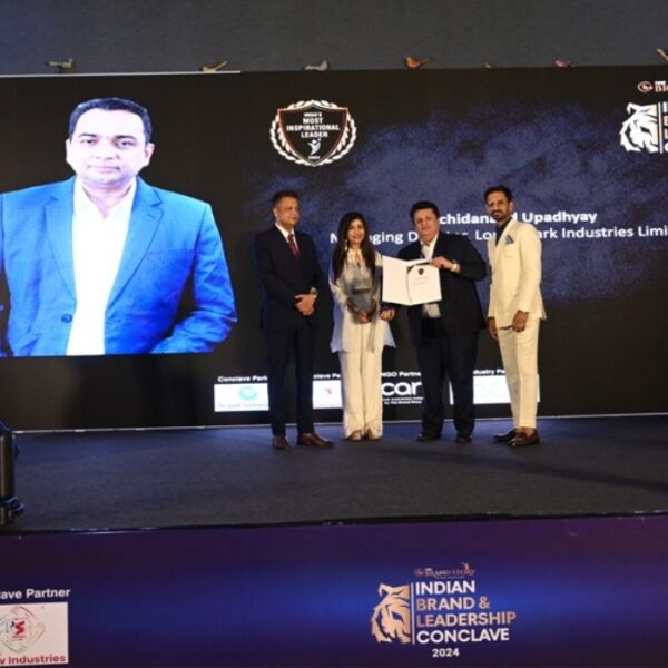 Lords Mark Industries Limited receives Most Inspirational Leader Award at The Indian Brand and Leadership Conclave 2024
