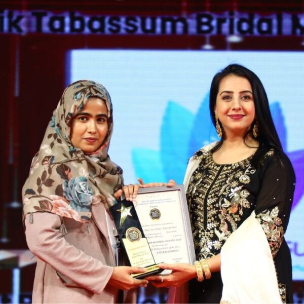 Shaik Tabassum Bridal Mehendi Artist Wins Best Bridal Mehendi Artist of the Year at Karnataka Business Awards 2024