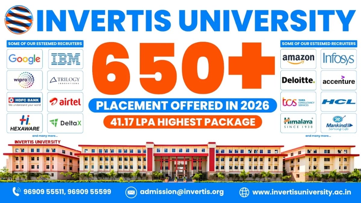 650+ Offers: Invertis University Students Head to Google, Amazon, Deloitte, IBM and Other Leading Recruiters